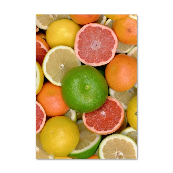 Wall art on glass Citrus fruits