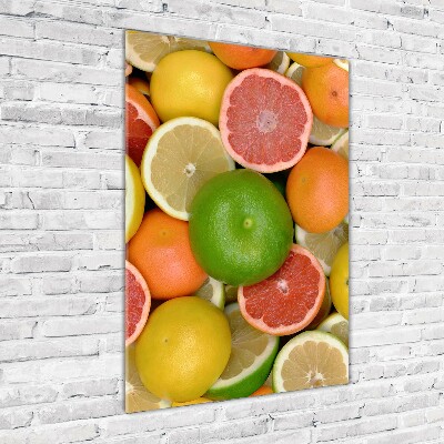 Wall art on glass Citrus fruits