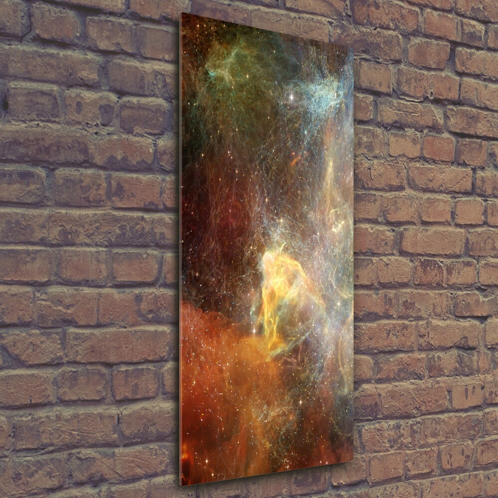 Printed glass wall art Cosmos