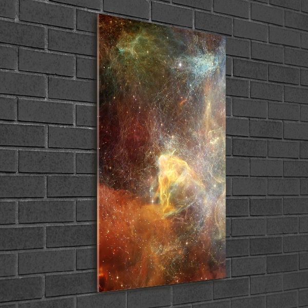 Printed glass wall art Cosmos