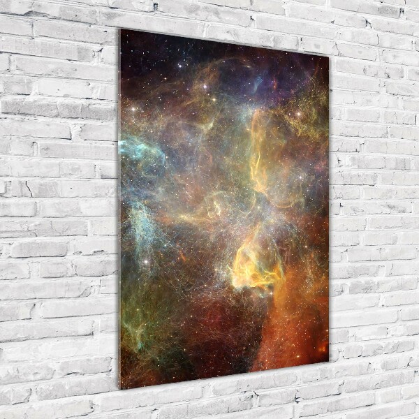 Printed glass wall art Cosmos