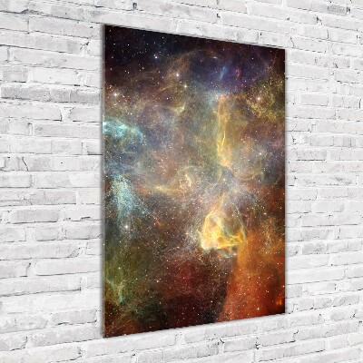 Printed glass wall art Cosmos