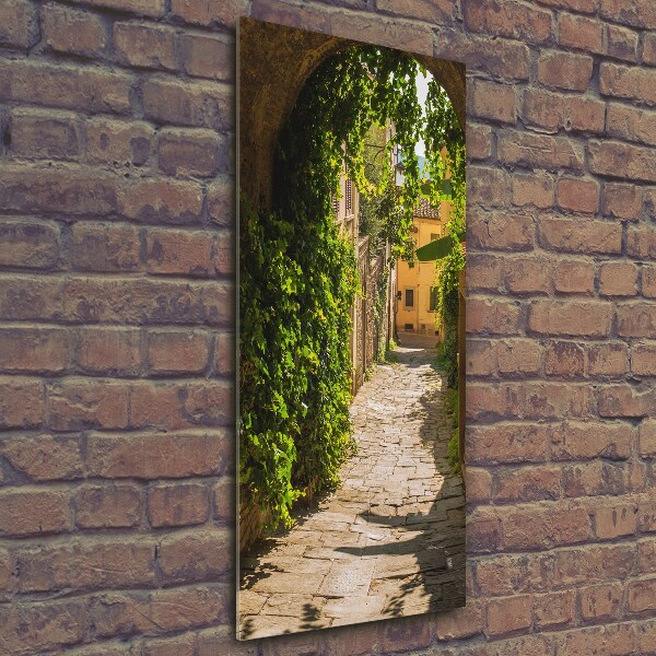 Glass picture wall art Italian streets