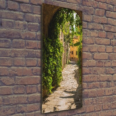 Glass picture wall art Italian streets