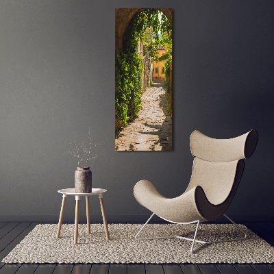 Glass picture wall art Italian streets