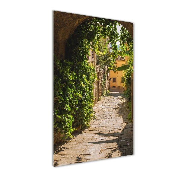 Glass picture wall art Italian streets