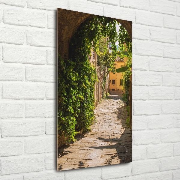 Glass picture wall art Italian streets