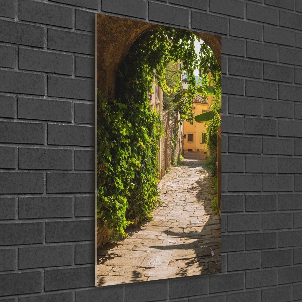 Glass picture wall art Italian streets