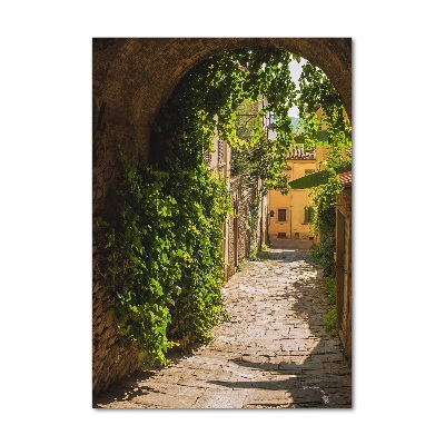 Glass picture wall art Italian streets