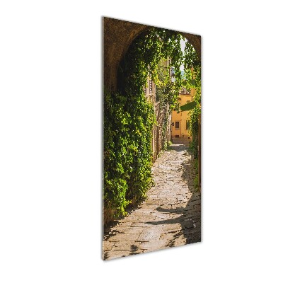 Glass picture wall art Italian streets