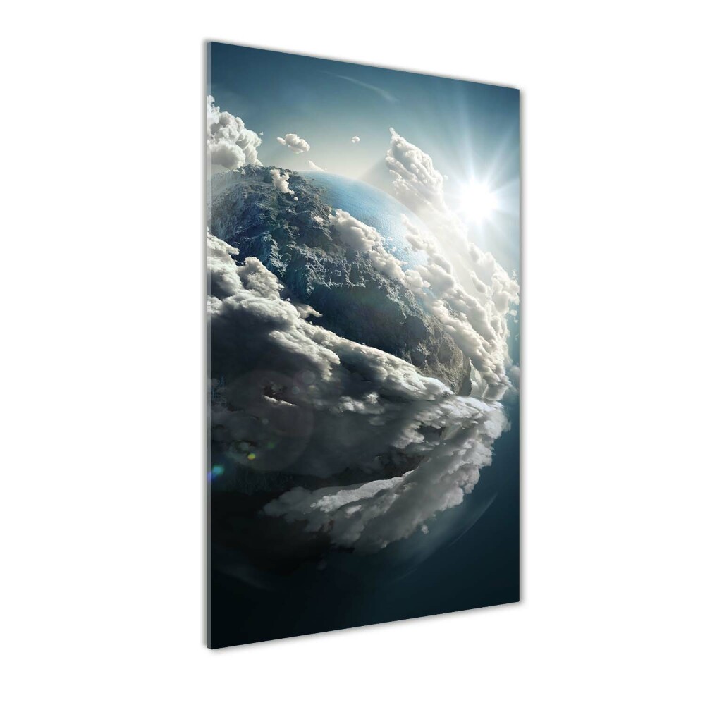 Printed glass wall art Planet Earth