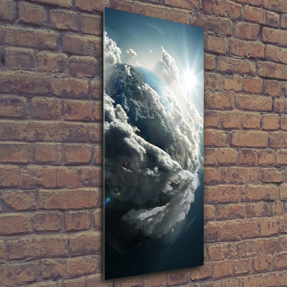 Printed glass wall art Planet Earth