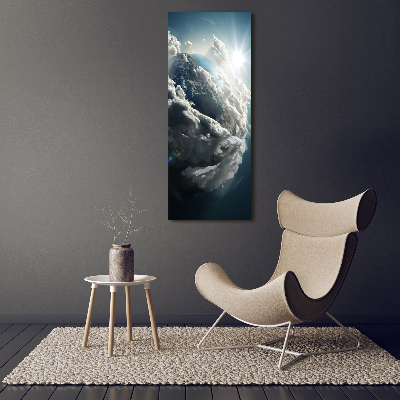 Printed glass wall art Planet Earth