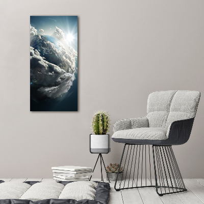 Printed glass wall art Planet Earth