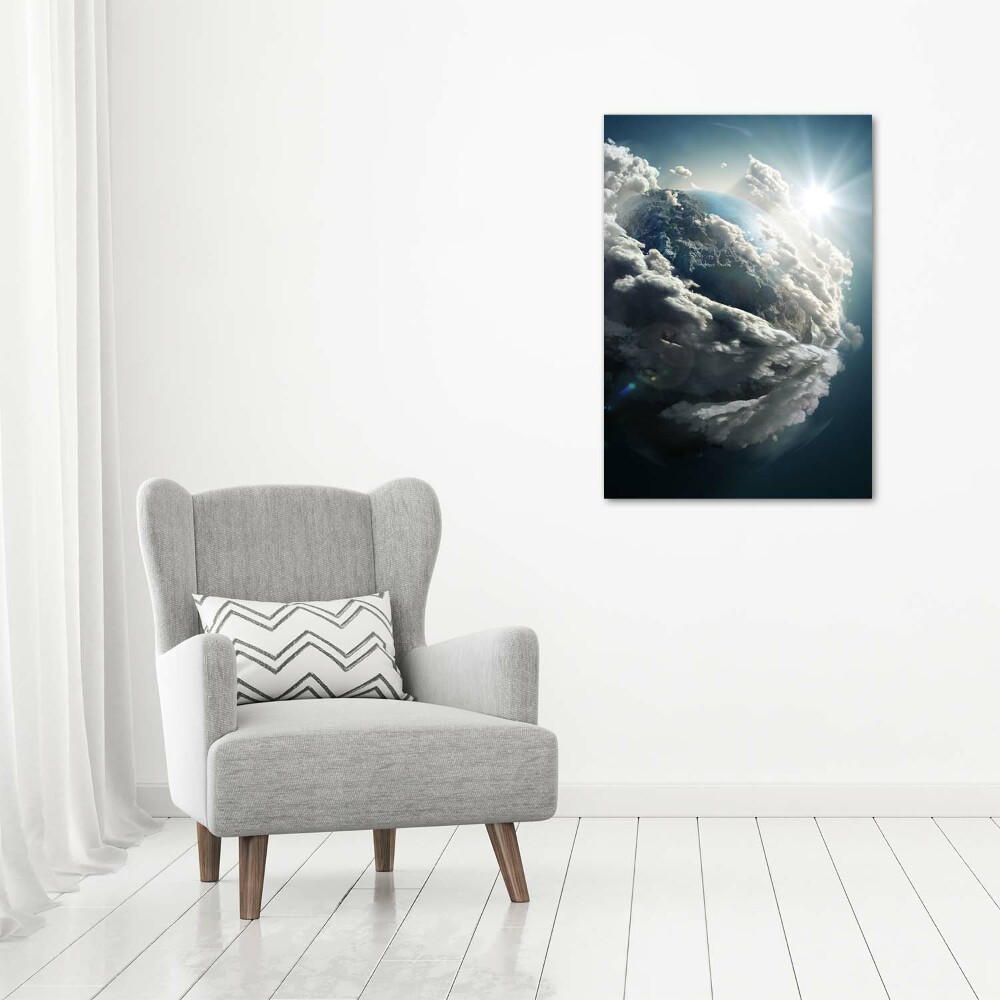 Printed glass wall art Planet Earth