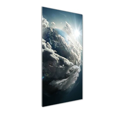 Printed glass wall art Planet Earth