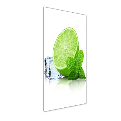 Wall art on glass Lime and ice