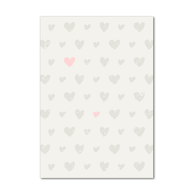 Print on a a glass Heart background