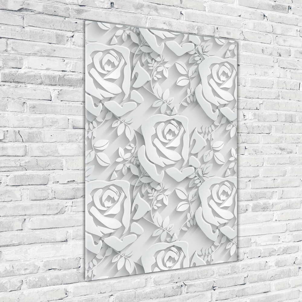 Print on a a glass Roses