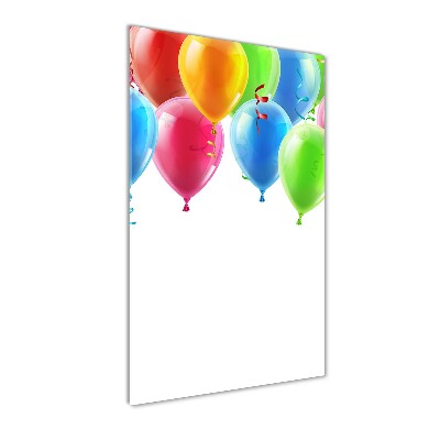 Print on a a glass Colorful balloons