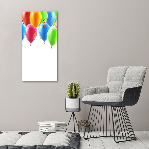 Print on a a glass Colorful balloons