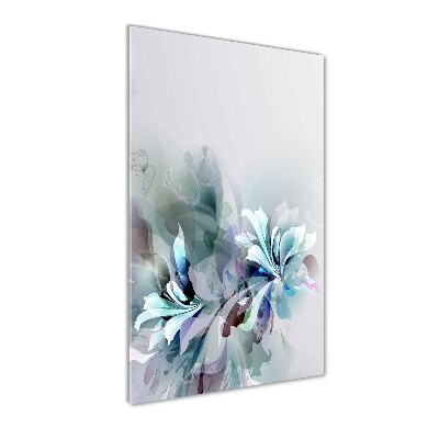 Print on a a glass Abstract flowers