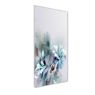 Print on a a glass Abstract flowers