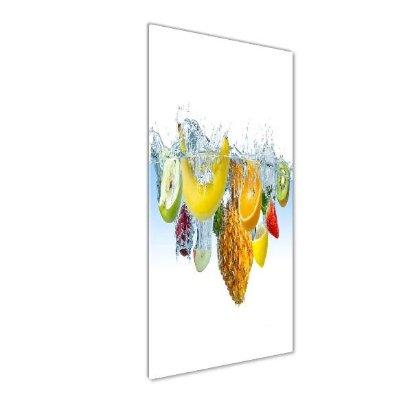 Print on a a glass Fruit underwater