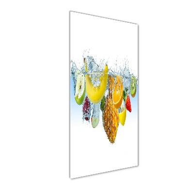 Print on a a glass Fruit underwater