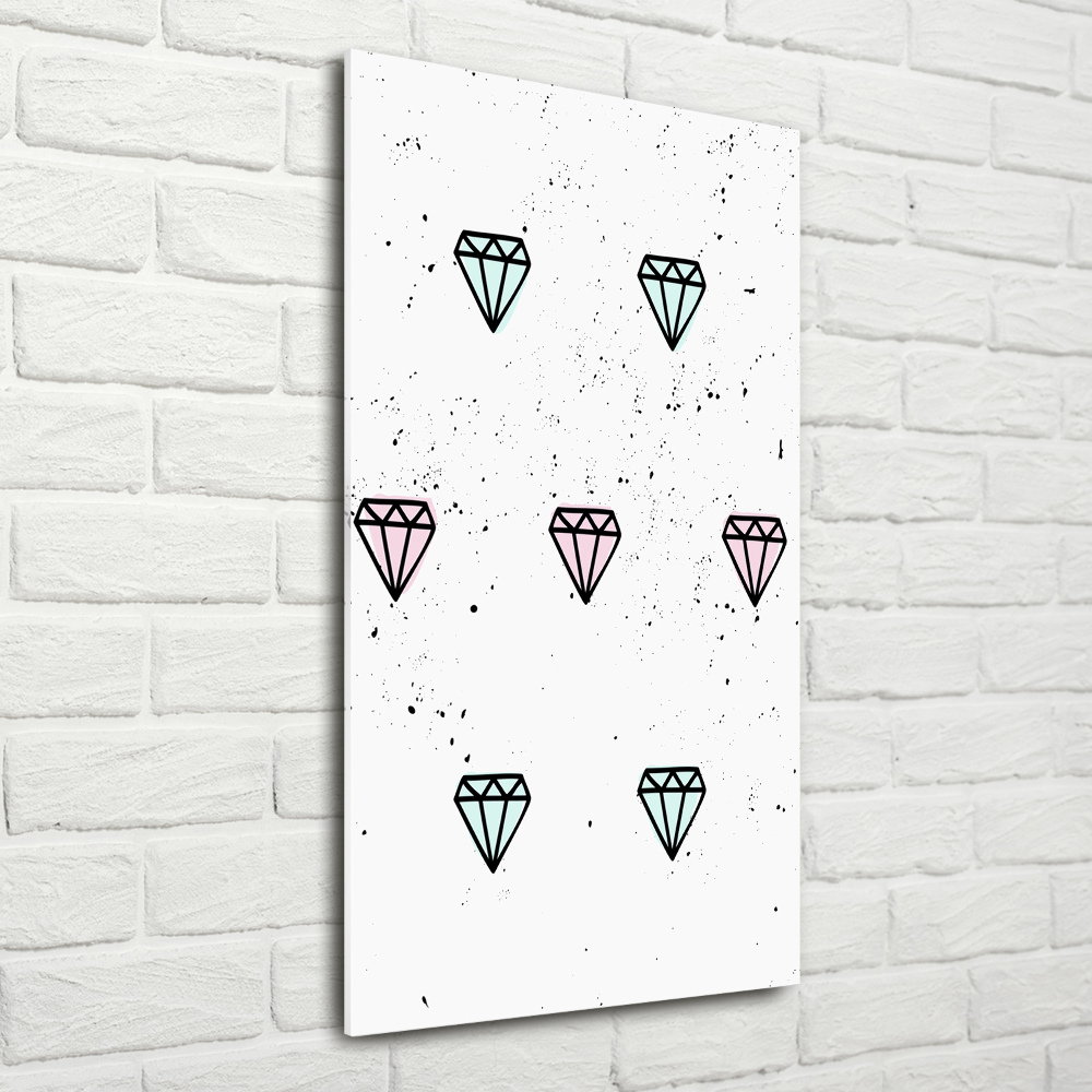 Wall art on glass Diamonds