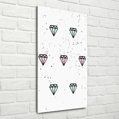 Wall art on glass Diamonds