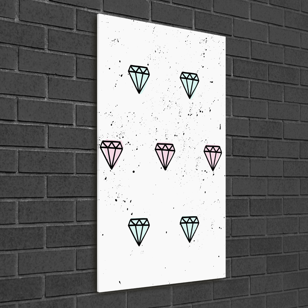 Wall art on glass Diamonds