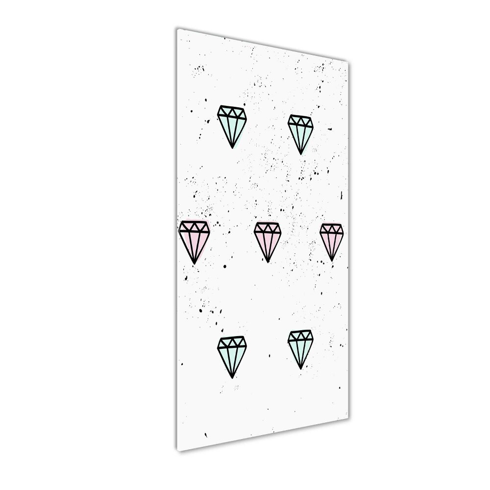 Wall art on glass Diamonds