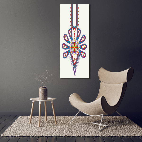 Wall art on glass Polish folk pattern