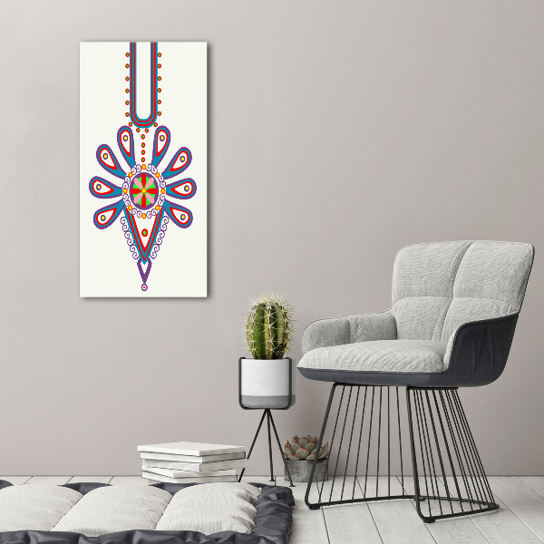 Wall art on glass Polish folk pattern