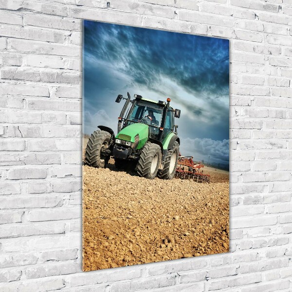 Print on a a glass Tractor