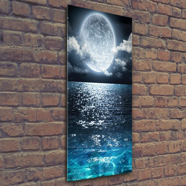 Glass art picture full moon