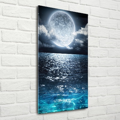 Glass art picture full moon