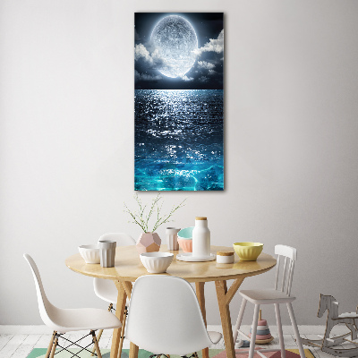 Glass art picture full moon