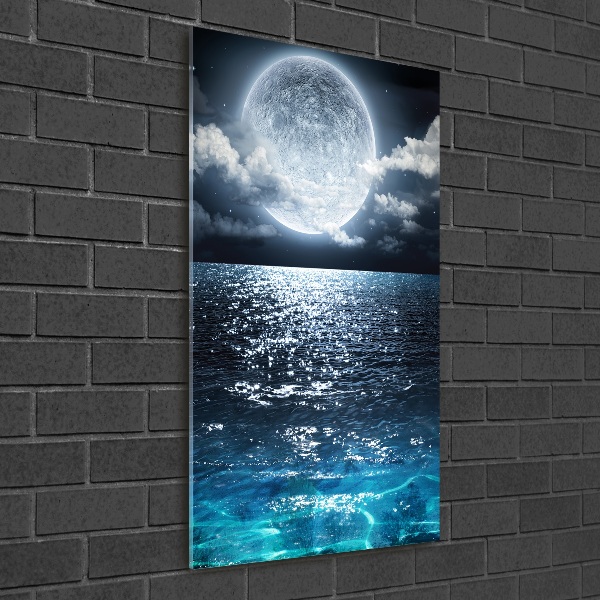 Glass art picture full moon