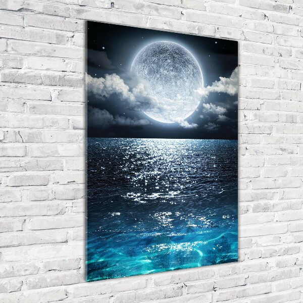 Glass art picture full moon