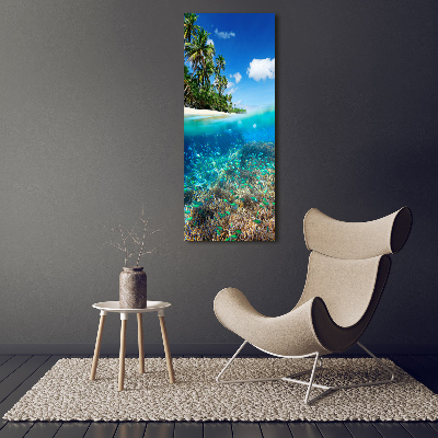 Glass art picture Coral reef