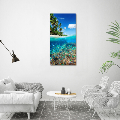 Glass art picture Coral reef