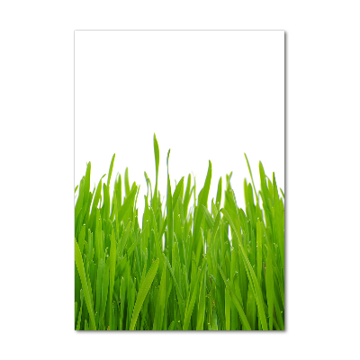 Glass art picture green grass