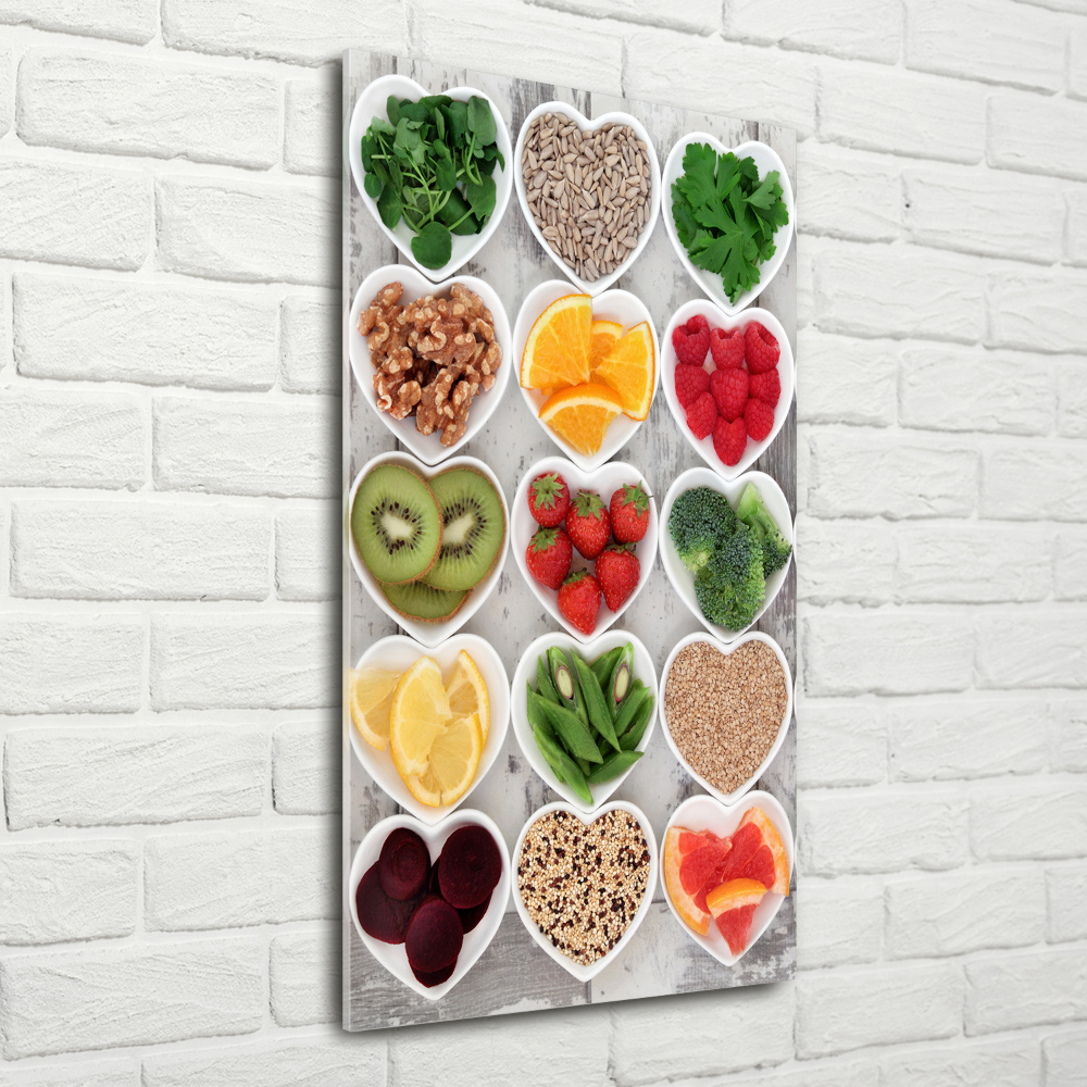 Wall art on glass Healthy food