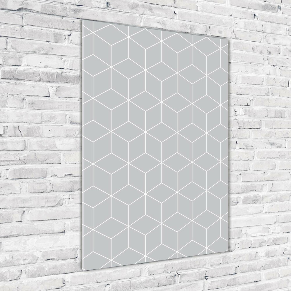 Wall art on glass Geometric background