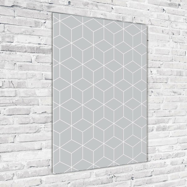 Wall art on glass Geometric background