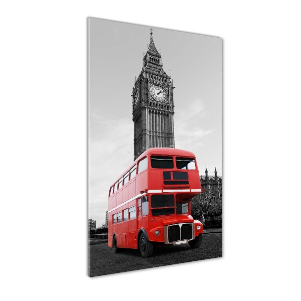 Photo printed on glass London bus