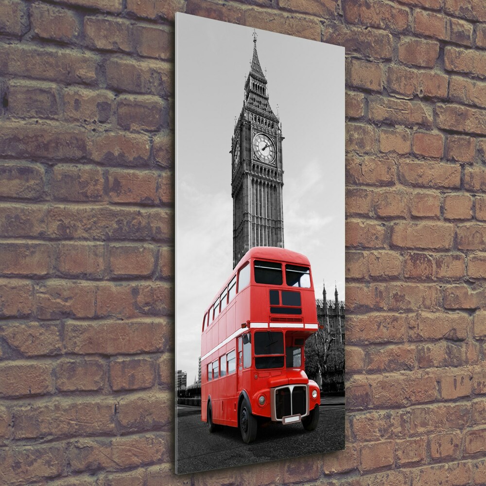 Photo printed on glass London bus