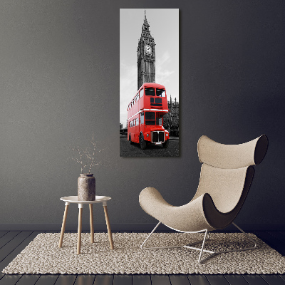 Photo printed on glass London bus